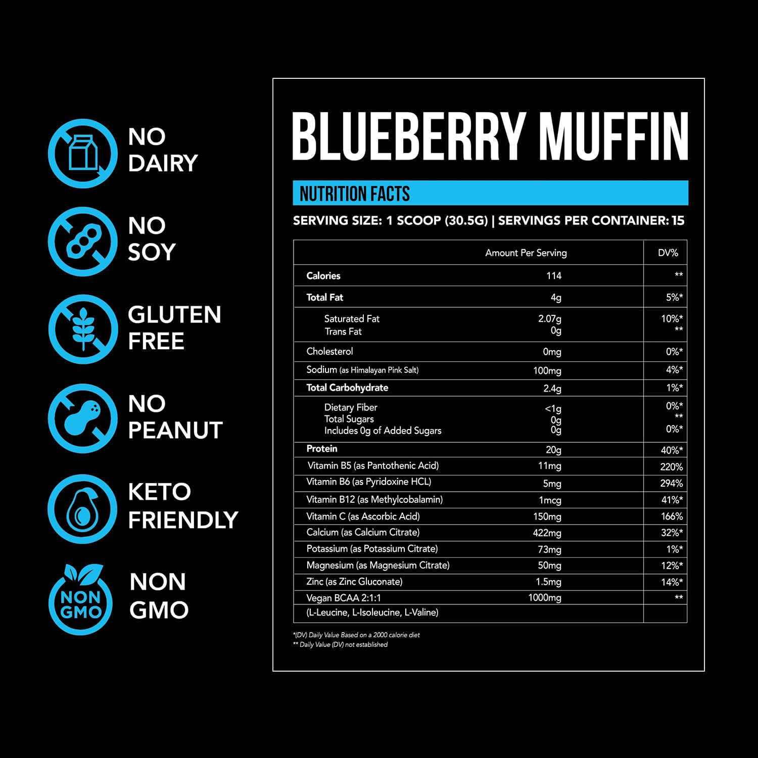 Just Move batido azul listo para beber, aporte de proteína rápido