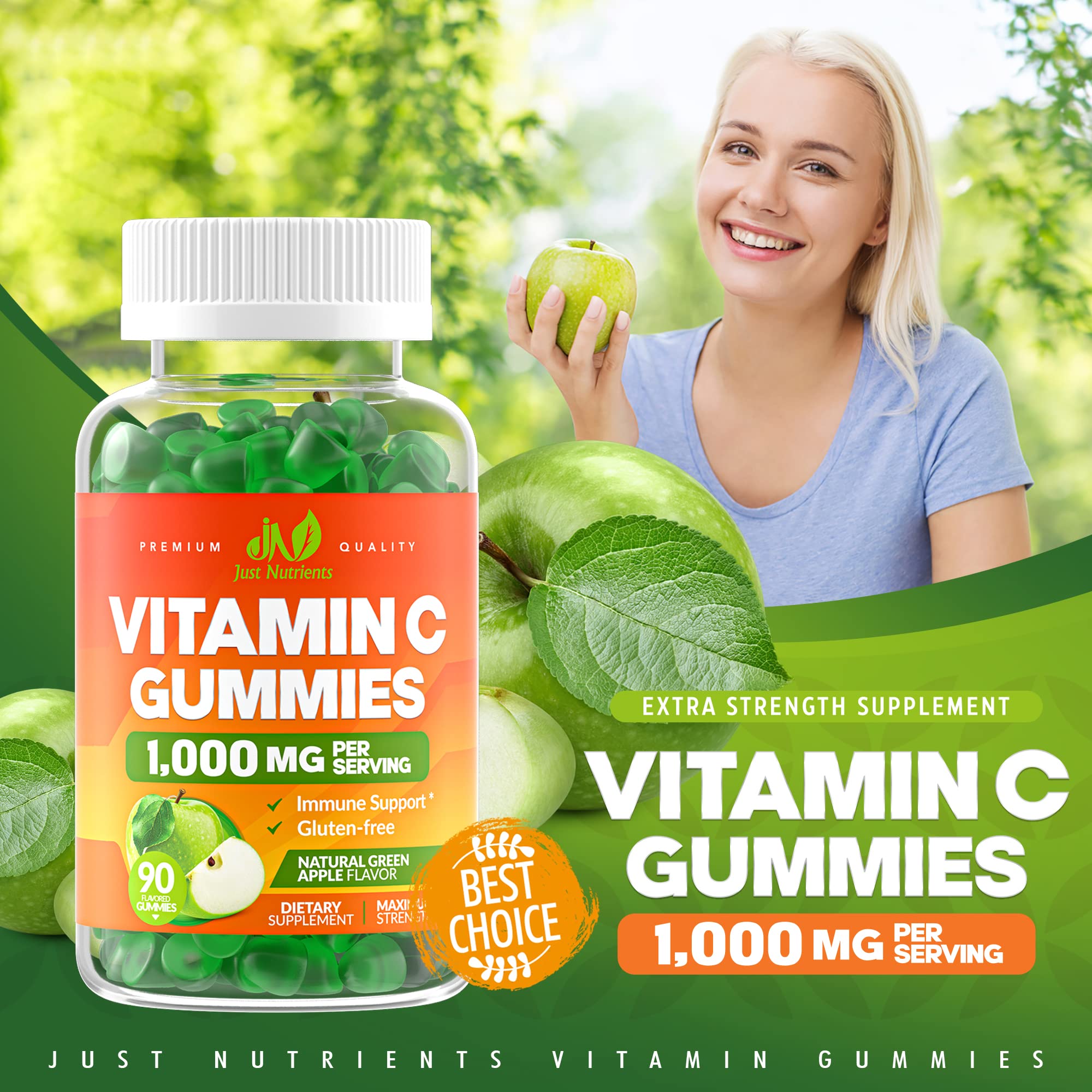 Just Nutrients etiqueta con ingredientes y certificaciones sin gluten