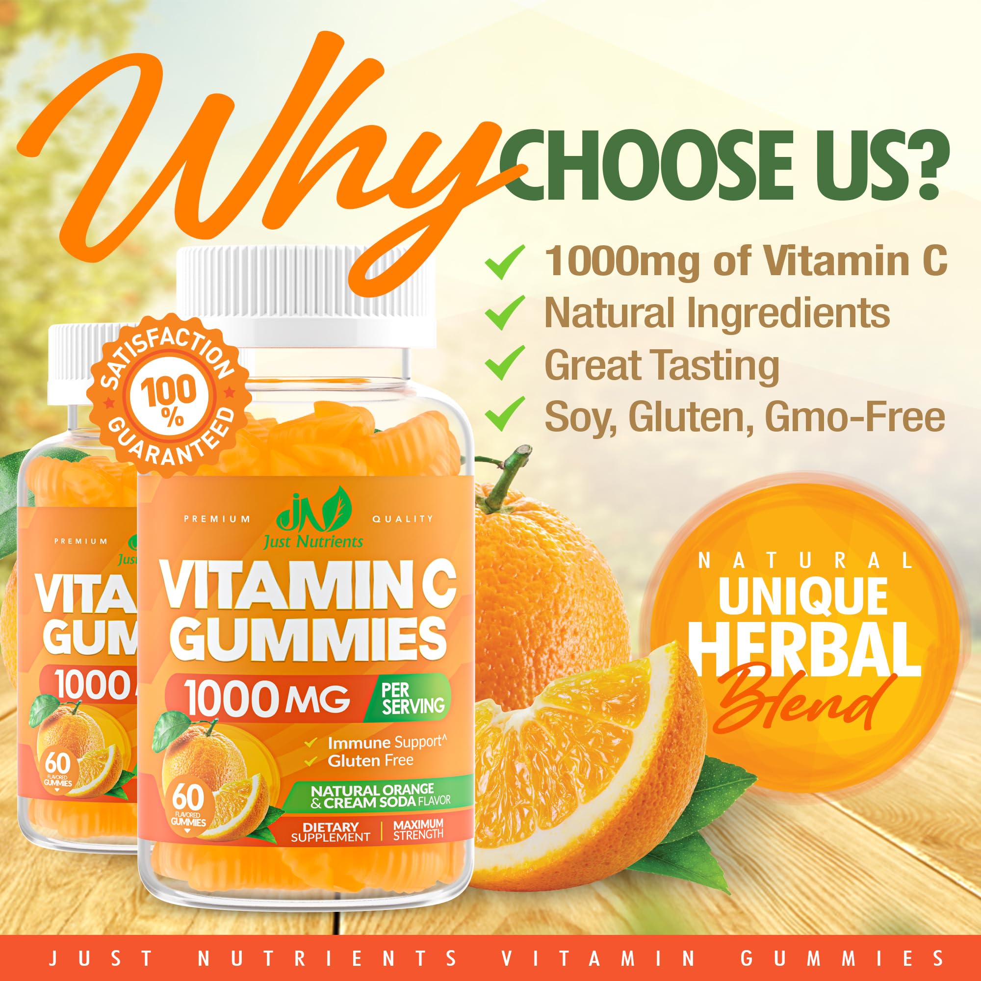 Just Nutrients gominola en mano para ver tamaño y facilidad de toma