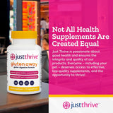 Just Thrive cápsula en mano antes de comer, uso práctico y portátil