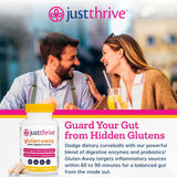Just Thrive cápsula junto a moneda para comparar tamaño y llevar