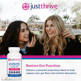 Just Thrive detalle de la cápsula destacando la formulación basada en esporas
