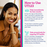 Just Thrive UT123 cápsula junto a una mano para comparar tamaño y facilidad
