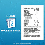 Juven tamaño de sobre comparado con mano para evaluar porción práctica