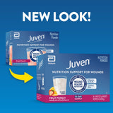 Juven sobre abierto con polvo, textura fina para disolución rápida