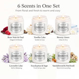 JXDLSQ conjunto de seis velas listo para regalar con variedad aromática