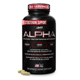 JYM Supplement Science Alpha JYM X envase frontal mostrando etiqueta y beneficio de vitalidad