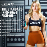 JYM Supplement Science caja completa de 120 softgels lista para uso diario