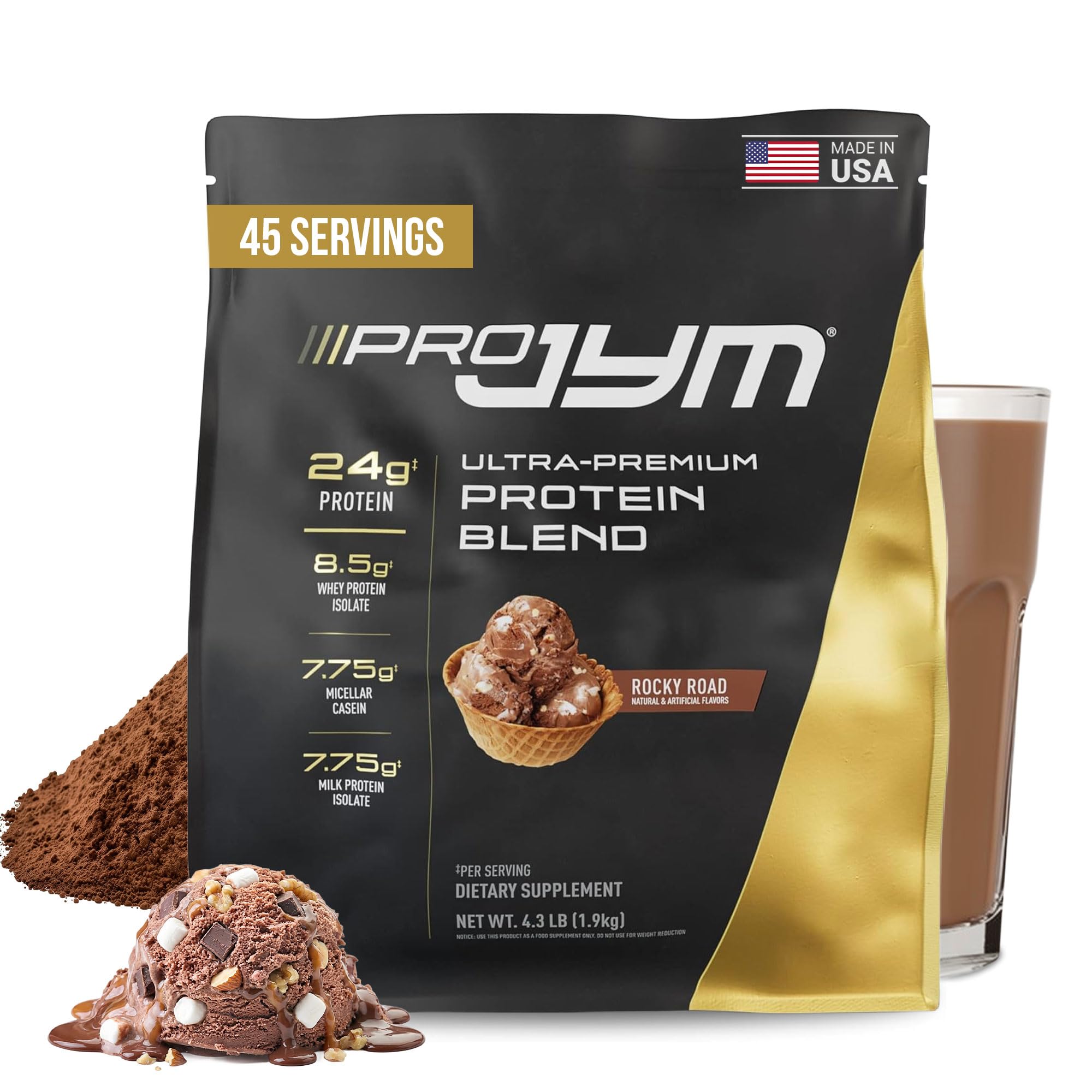JYM Supplement Science bote frontal mostrando la marca y beneficio claro