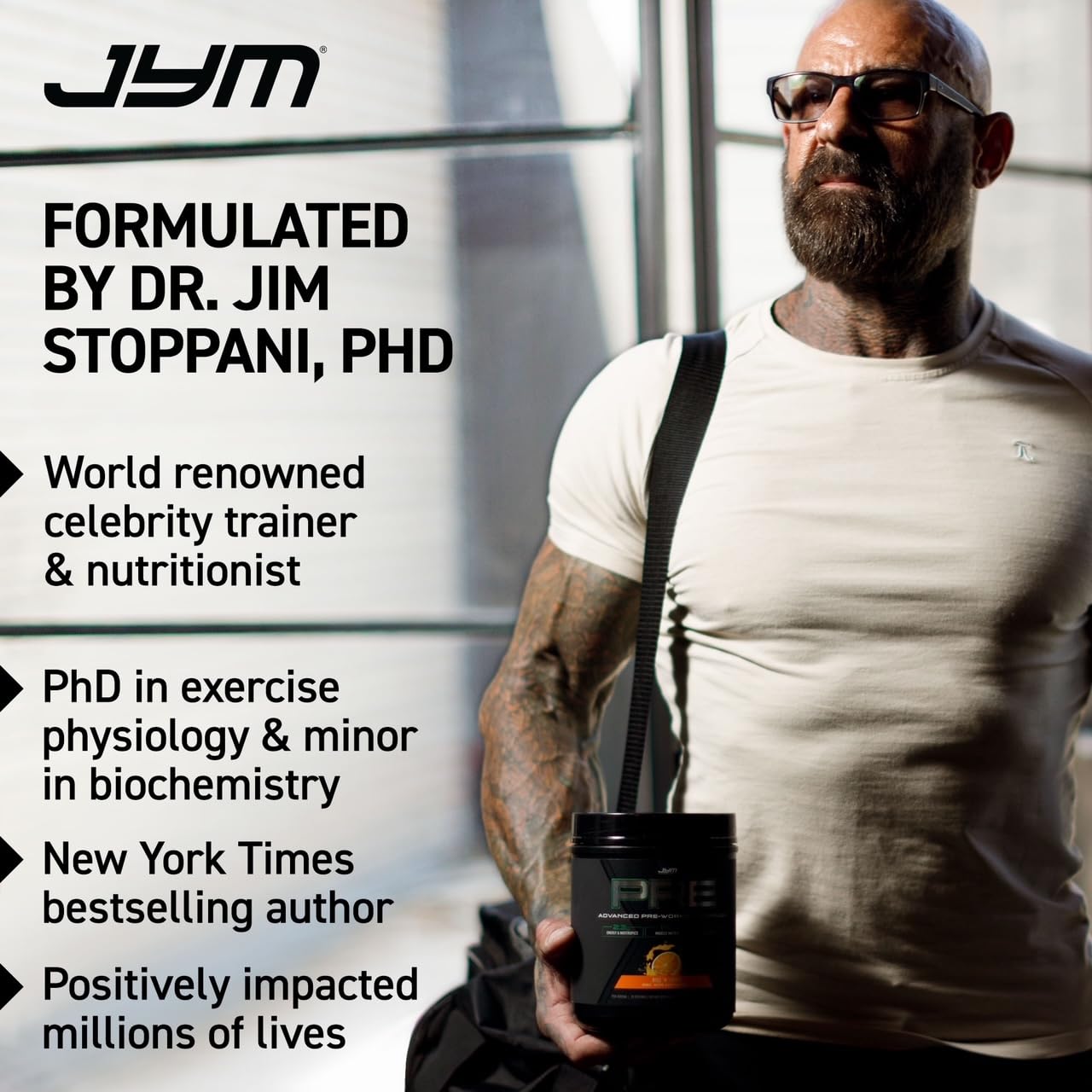Polvo fino de JYM Pro JYM textura del producto lista para mezclar fácilmente