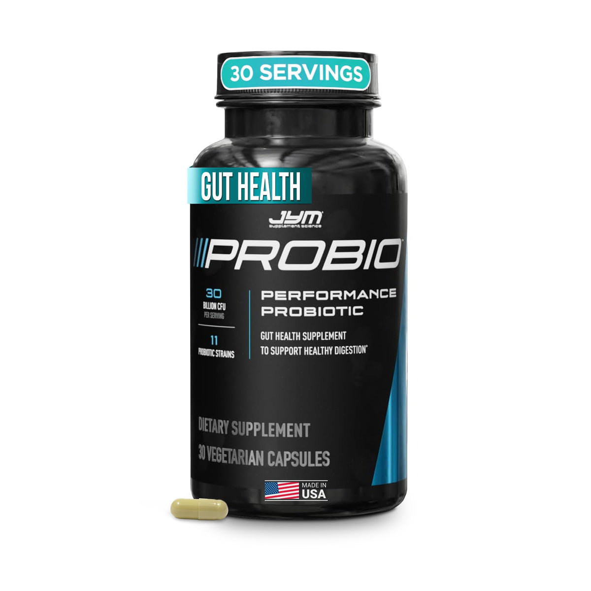 JYM Supplement Science frasco frontal mostrando etiqueta clara y beneficios