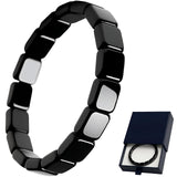 JZSCBYD pulsera frontal mostrando cuentas de hematita y estilo elegante