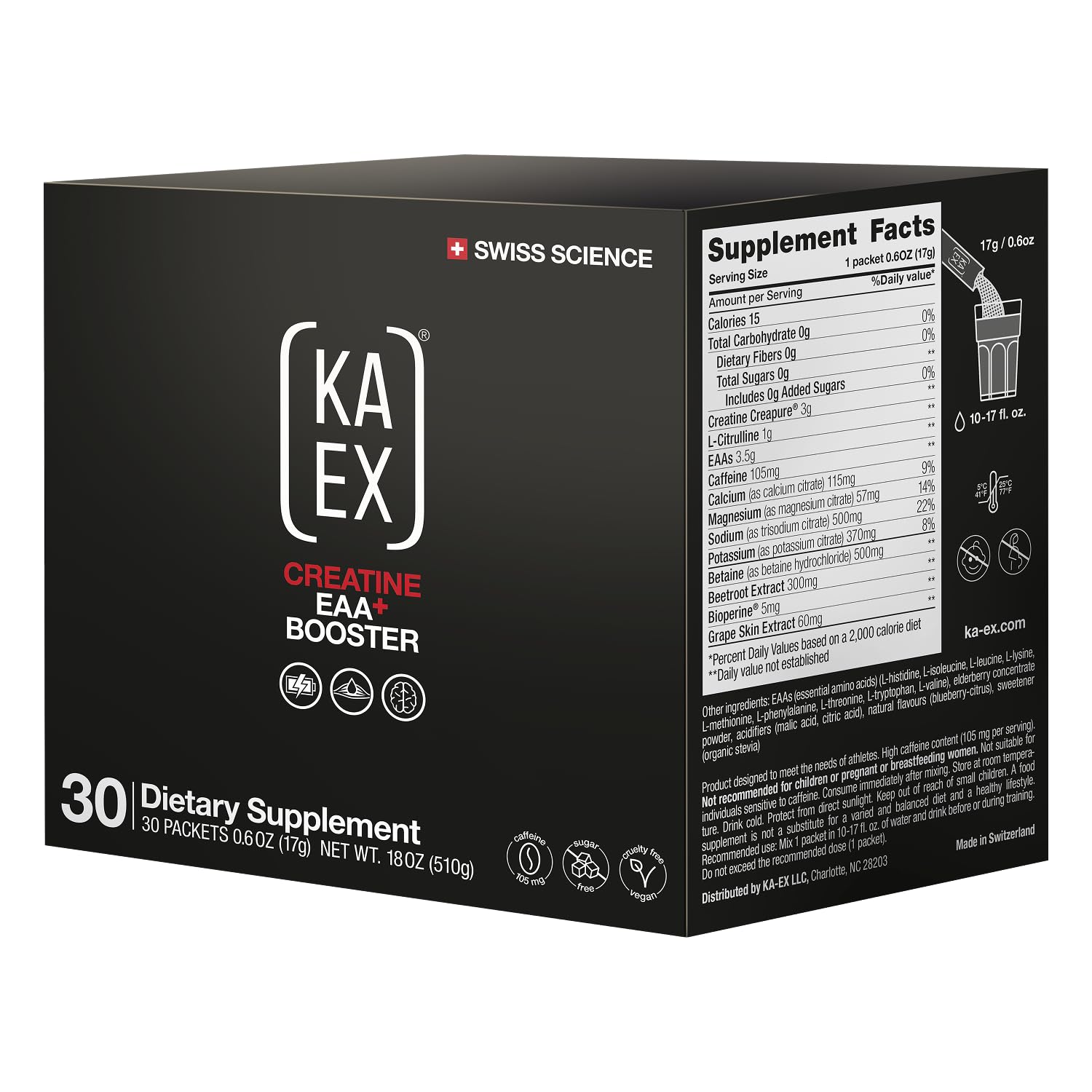 KA EX frente del envase mostrando diseño y beneficio de potencia