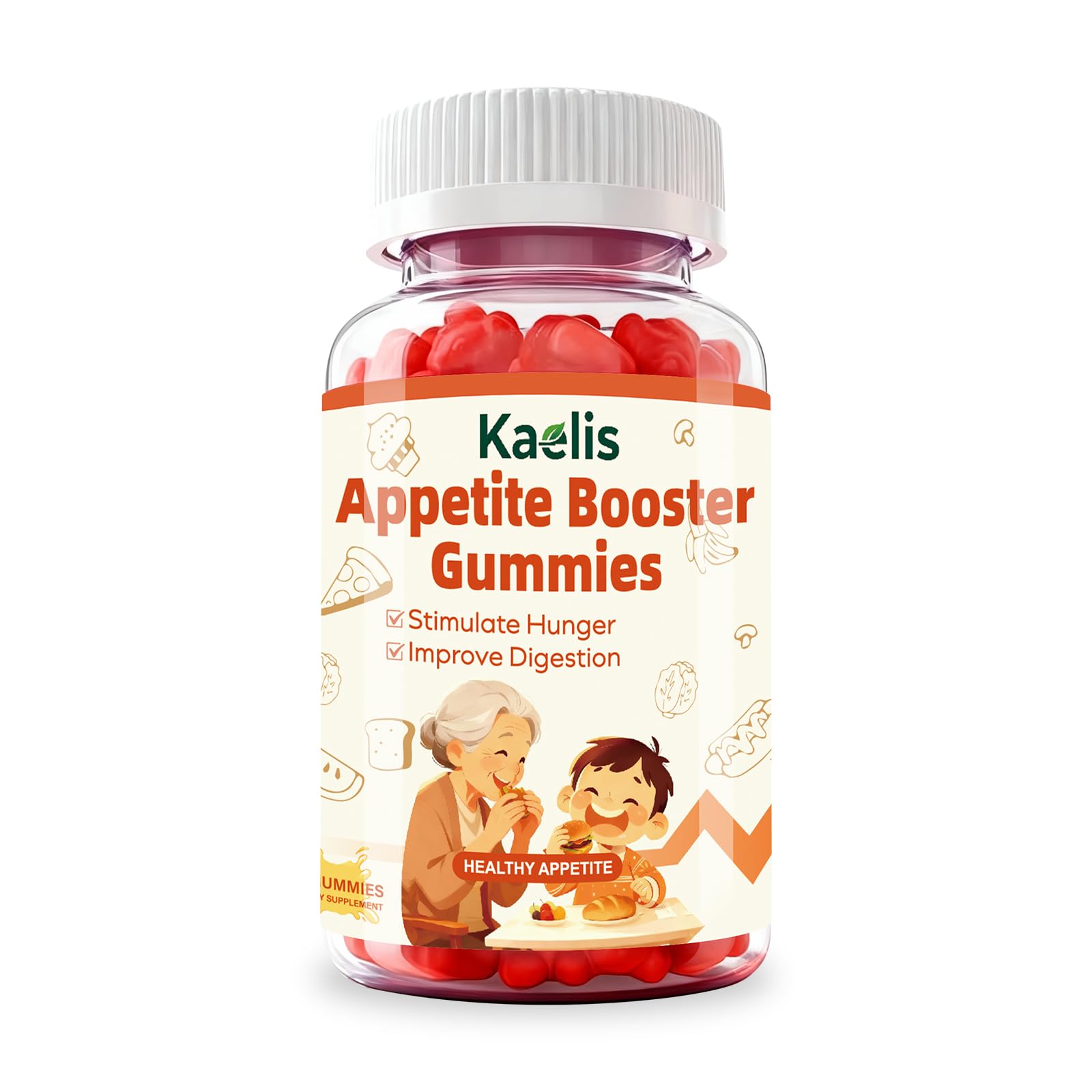 Kaelis envase frontal claro mostrando beneficio de apetito