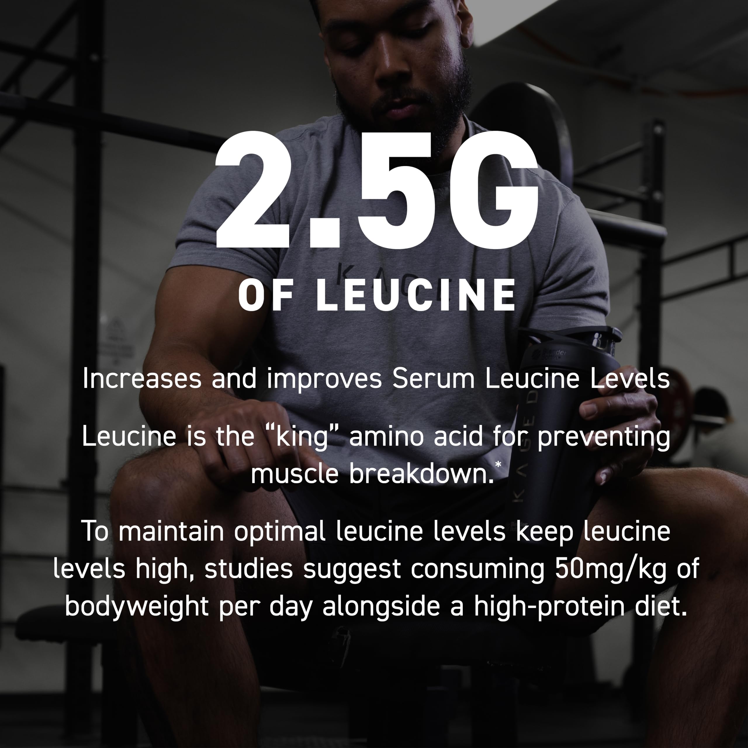Kaged cucharada con 5 g de BCAA lista para mezclar