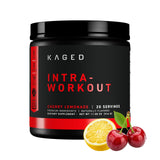 Kaged bote frontal Cherry Limeade mostrando etiqueta y beneficios
