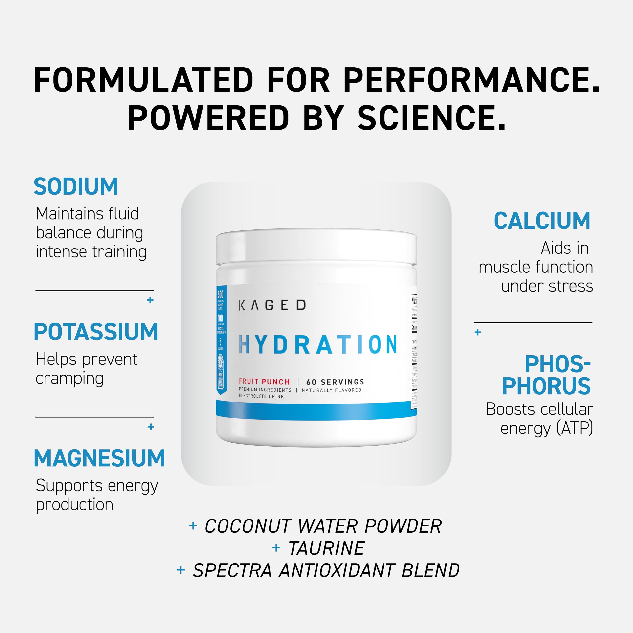 Kaged polvo textura cercana y color natural para mezcla rápida