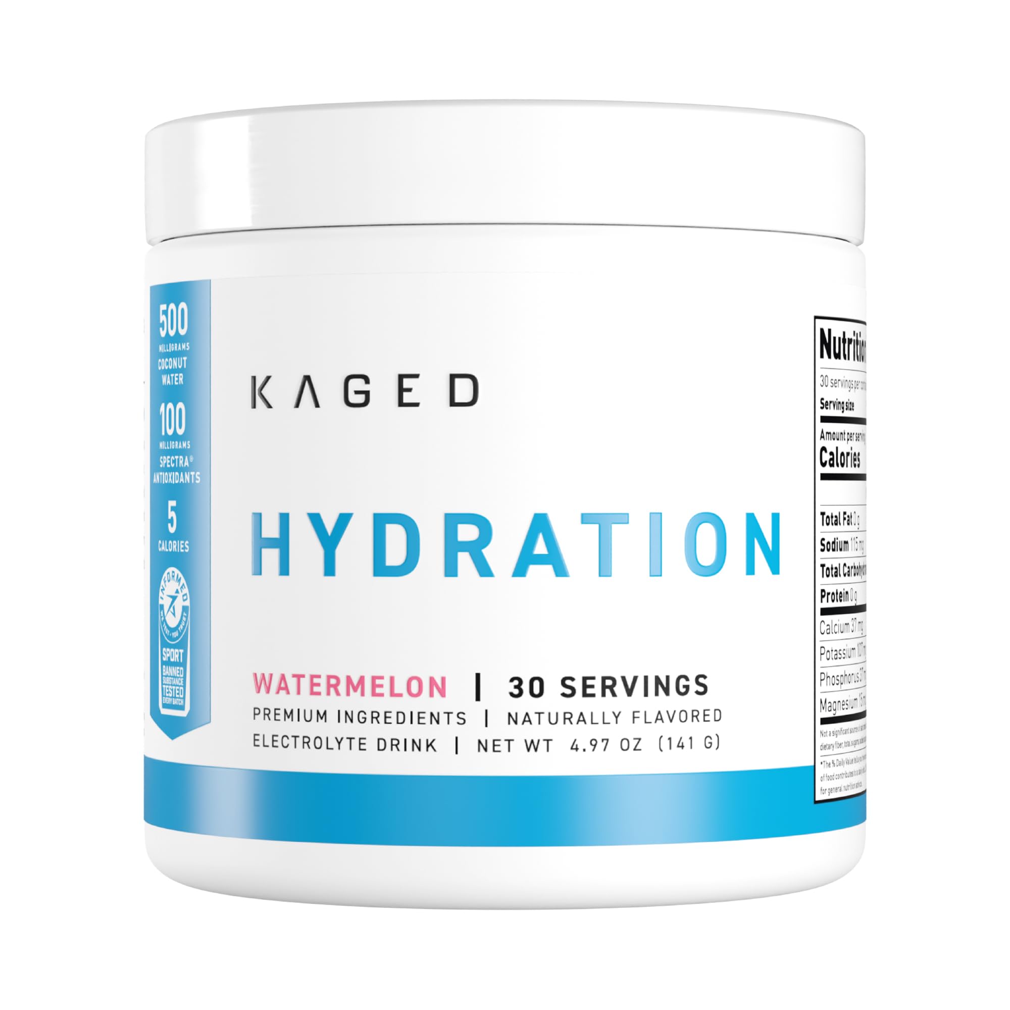 Kaged envase frontal Hydra-Charge sandía, refresco electrolitos conveniente