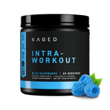 Kaged In-Kaged envase frontal mostrando la marca y beneficios para entrenamientos