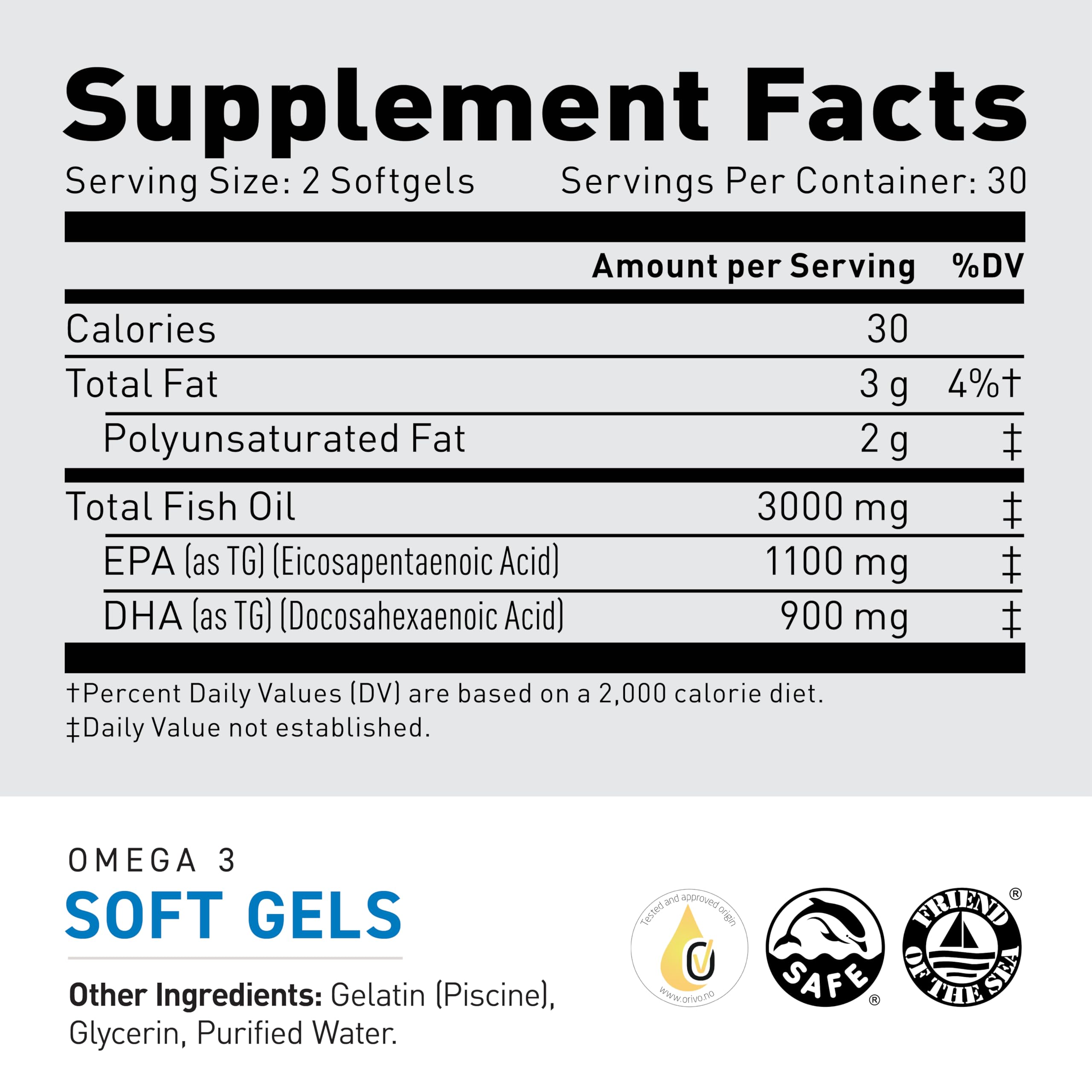 Kaged omega 3 cápsula detalle que destaca su superficie suave y fácil de tragar