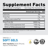 Kaged omega 3 cápsula detalle que destaca su superficie suave y fácil de tragar