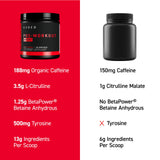 Kaged Pre Kaged Sport etiqueta con ingredientes clave y beneficios visibles