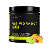 Kaged envase frontal con diseño claro y beneficios visibles