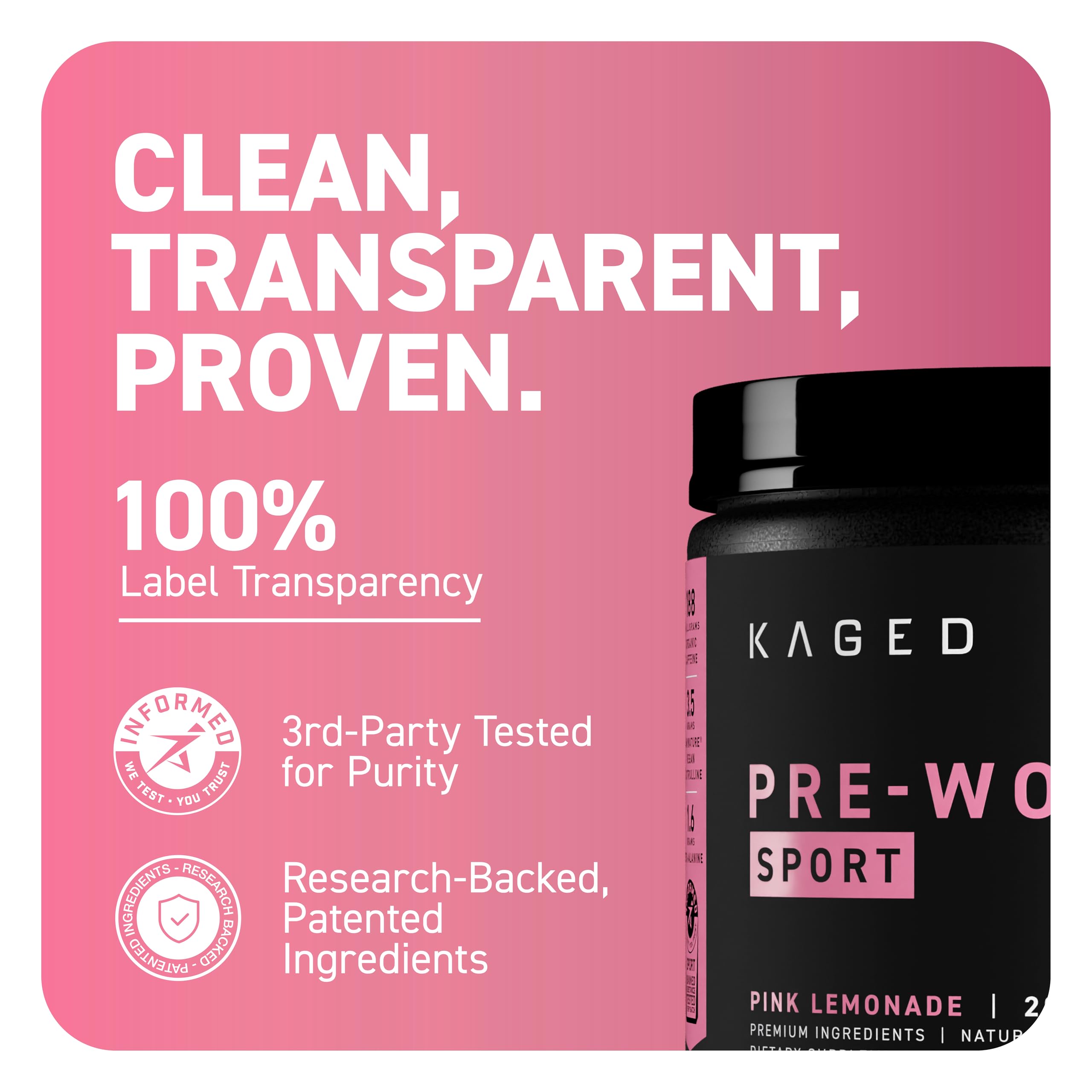 Kaged Pink Lemonade enfocando sabor refrescante y apetecible