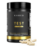 Kaged Test Elite frontal del envase mostrando la presentación y cápsulas