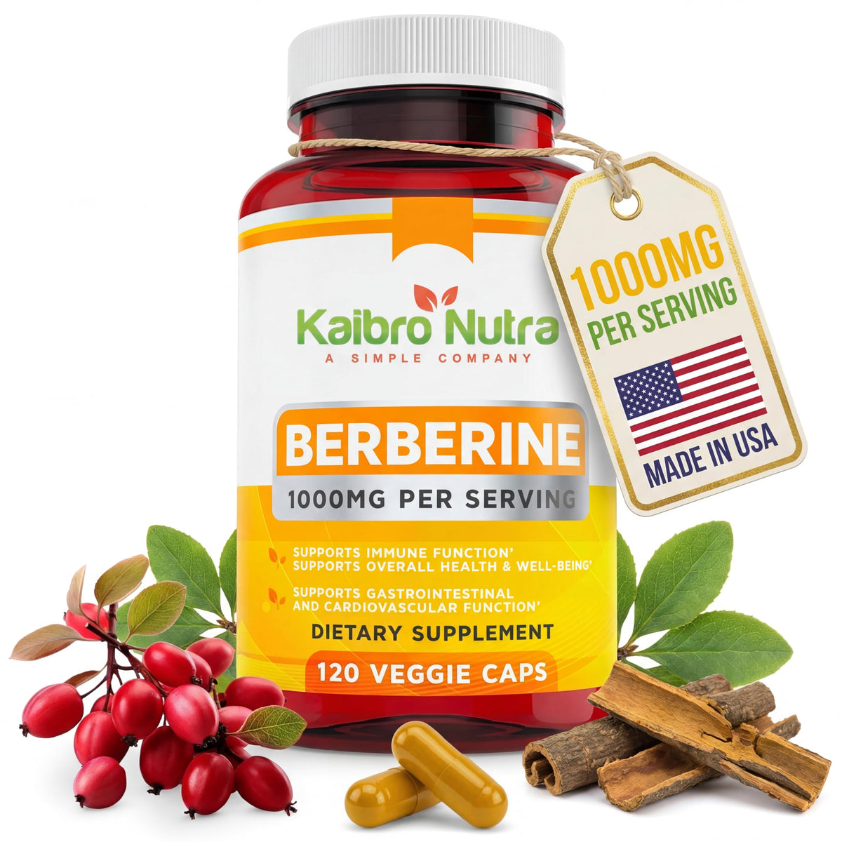 Kaibro Nutra frente del envase mostrando diseño y dosis 1000mg