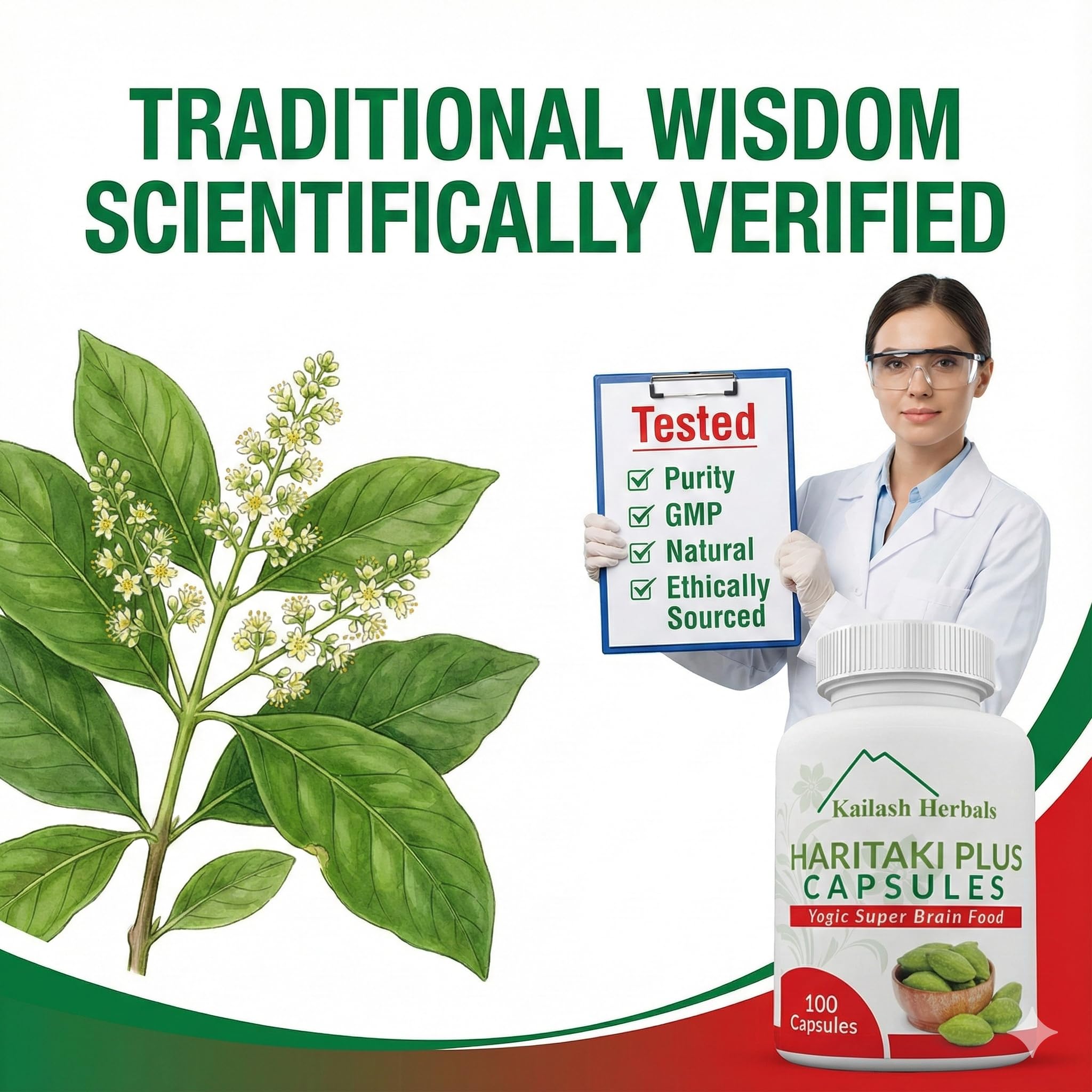 Kailash Herbals cápsulas abiertas mostrando contenido vegetal puro