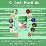 Kailash Herbals polvo mezclado en batido nutritivo