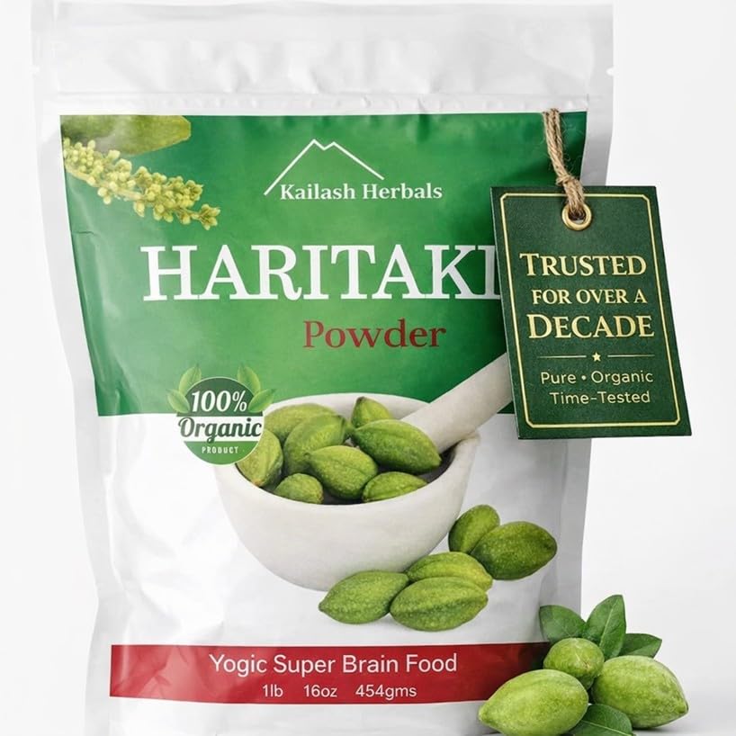Kailash Herbals frente del empaque mostrando contenido orgánico