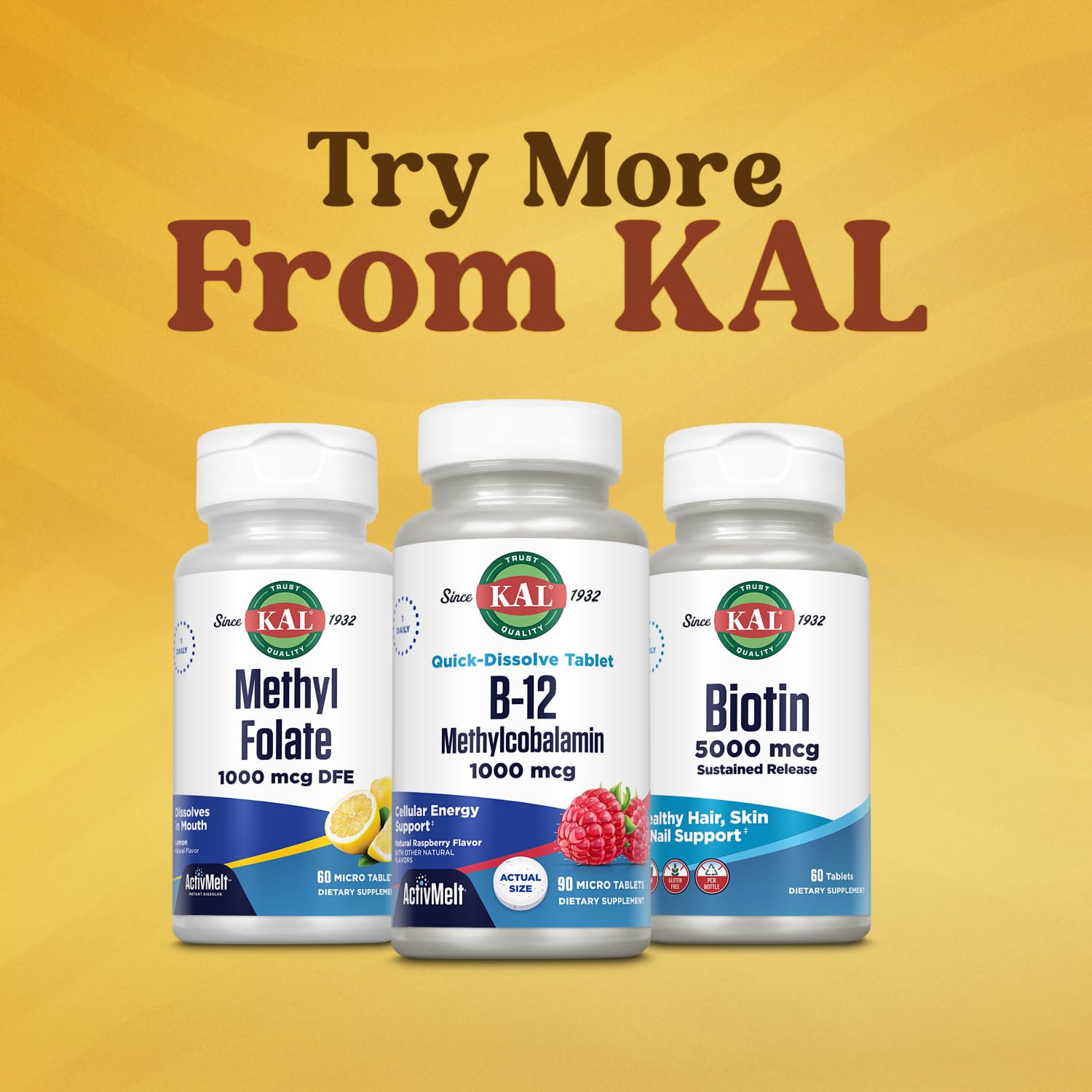 KAL persona tomando B12 en estilo de vida activo para energía diaria