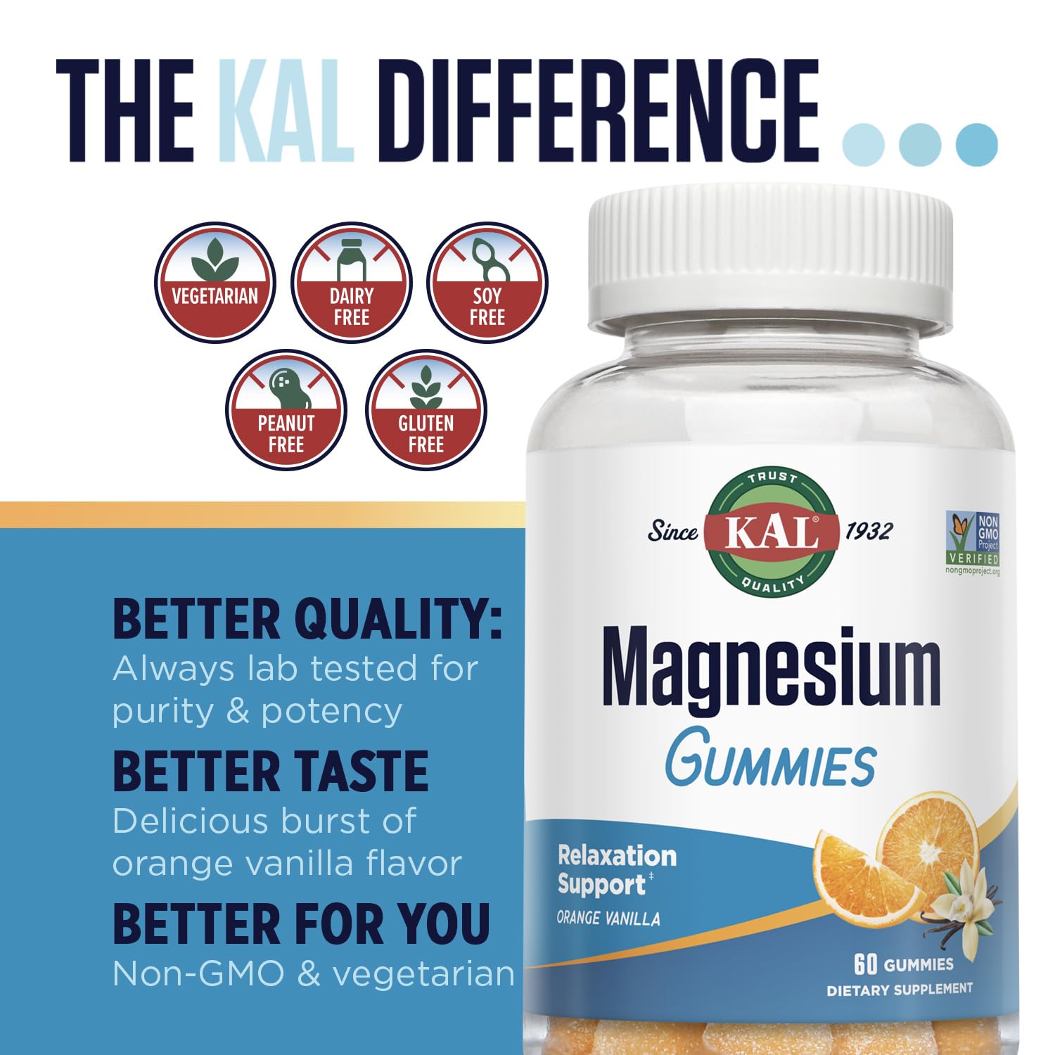 KAL etiqueta nutricional que detalla ingredientes y dosis