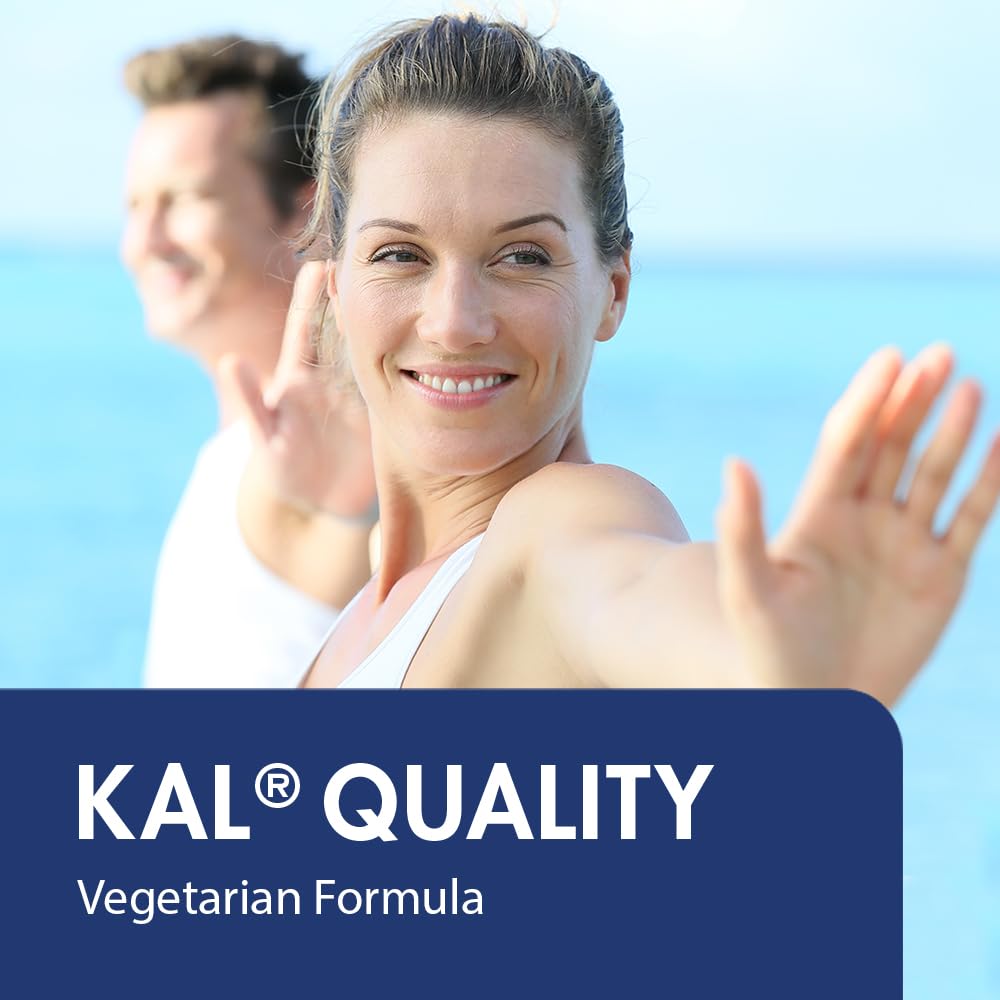 KAL etiqueta nutricional clara con información de calcio, magnesio y zinc