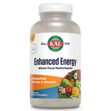 Frasco frontal KAL Enhanced Energy Multivitamin mostrando el envase y cantidad