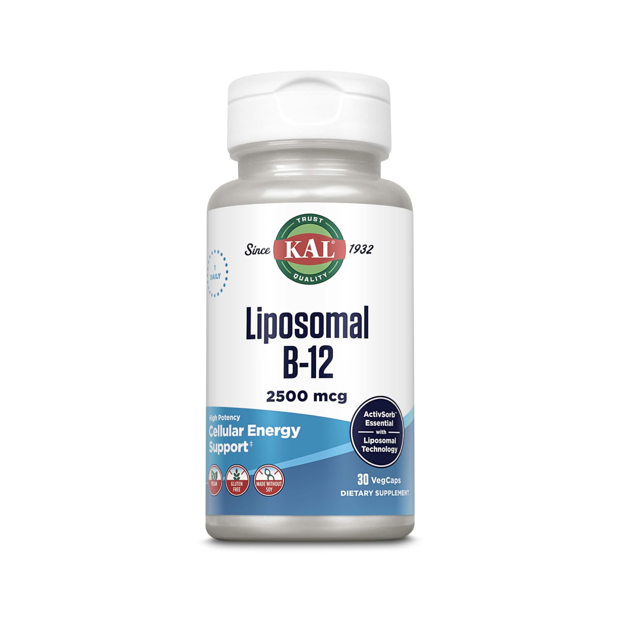 KAL envase frontal liposomal B12 muestra diseño y beneficio de alta absorción