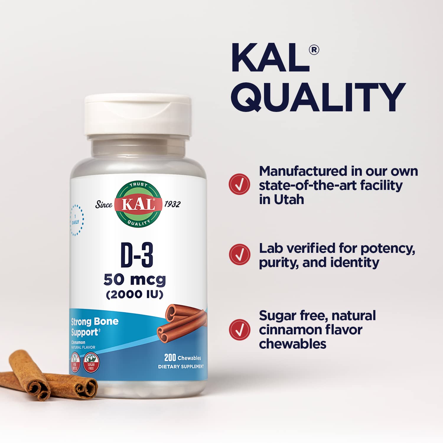 KAL masticable en mano mostrando escala y facilidad de uso portátil