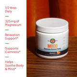 Cucharita con porción de KAL Mood Magnesium para comparar tamaño de servicio y dosificación