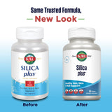 KAL Silica Plus tableta de rápida disolución mostrando tamaño y forma
