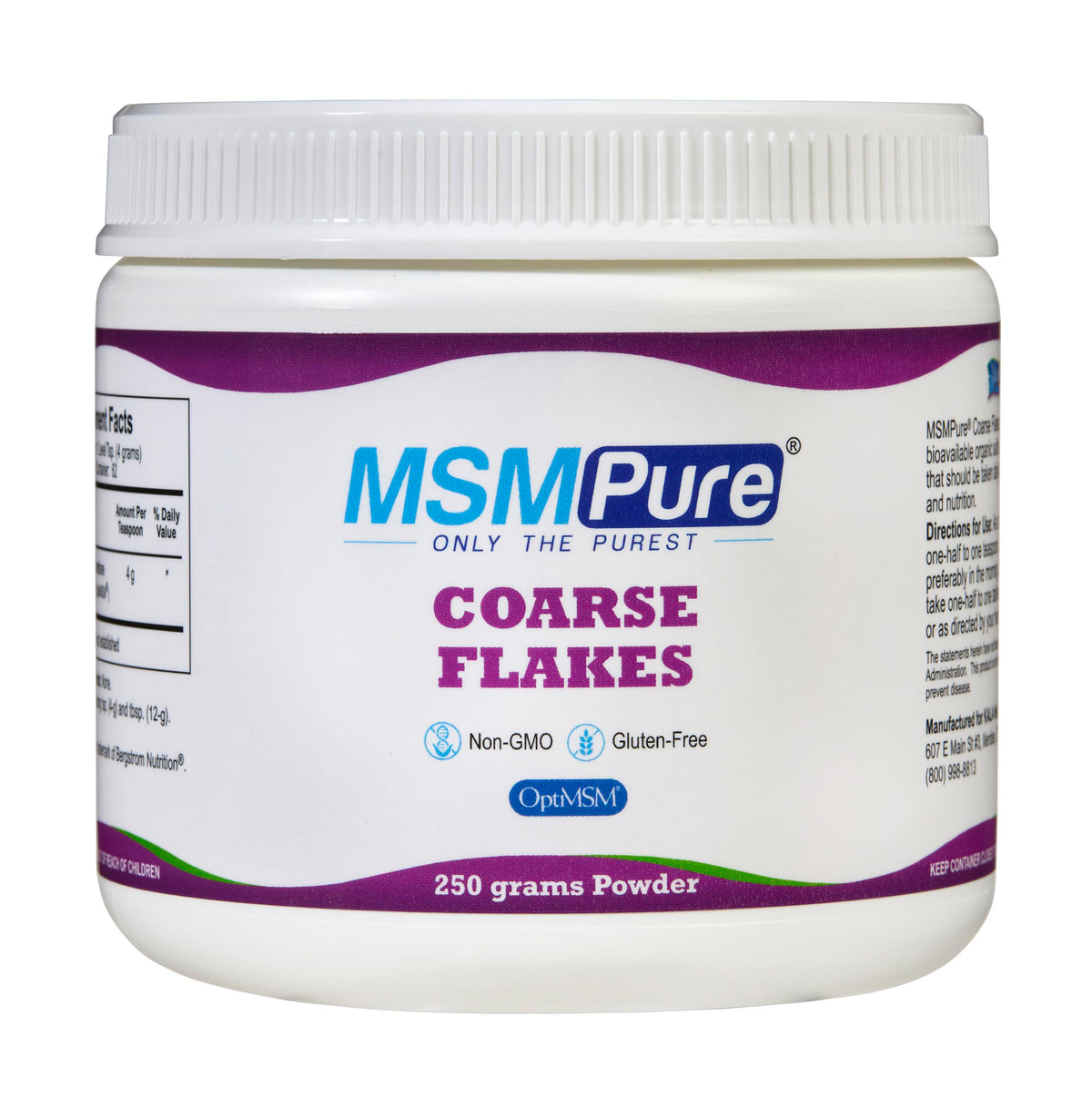 KALA HEALTH envase frontal mostrando MSMPure y pureza certificada