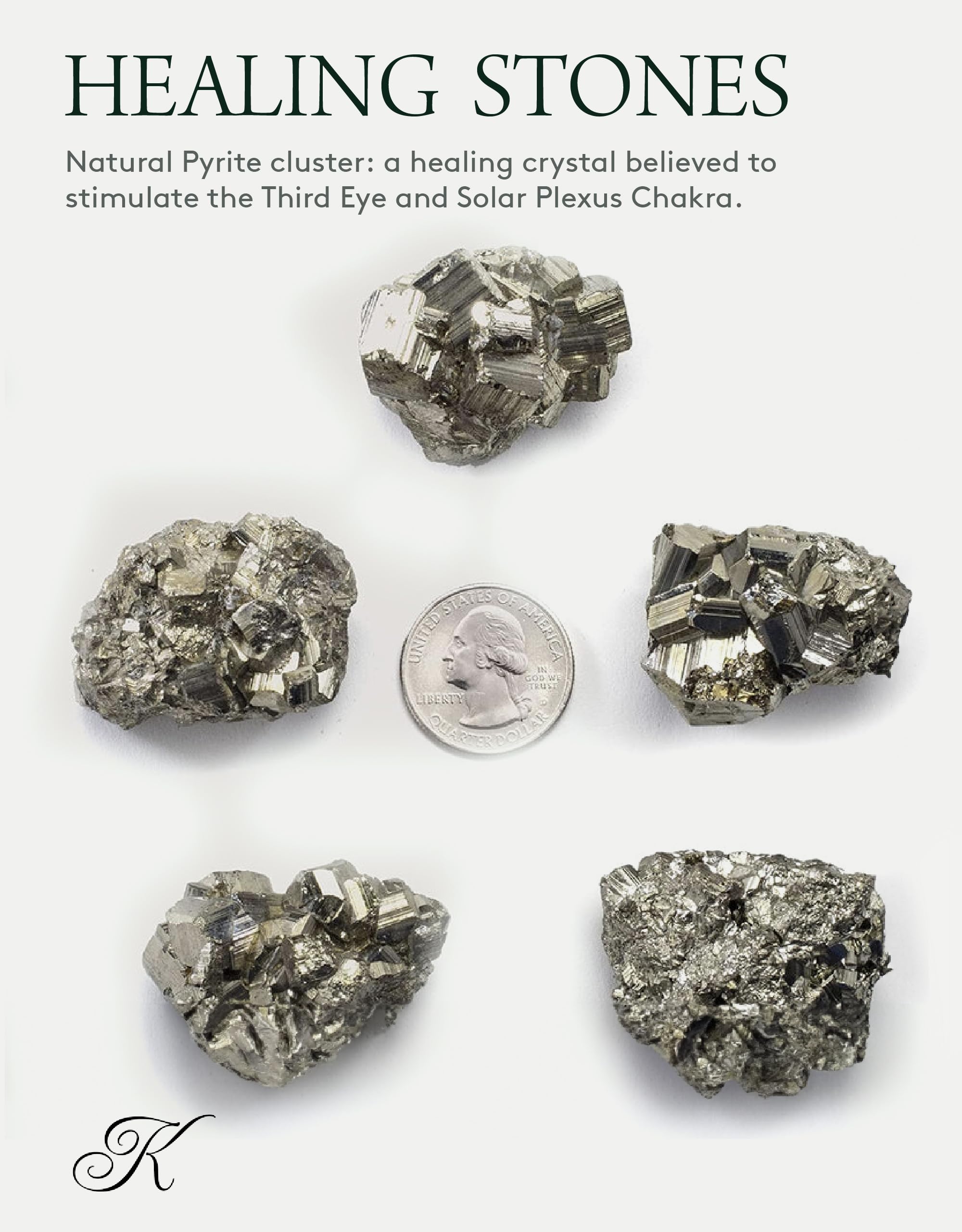 KALIFANO primer plano de cristales de pirita con caras cúbicas y alta definición