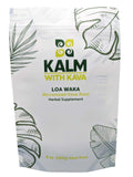KALM envase frontal del Kava Loa Waka 8 oz listo para mezclar, portátil y práctico