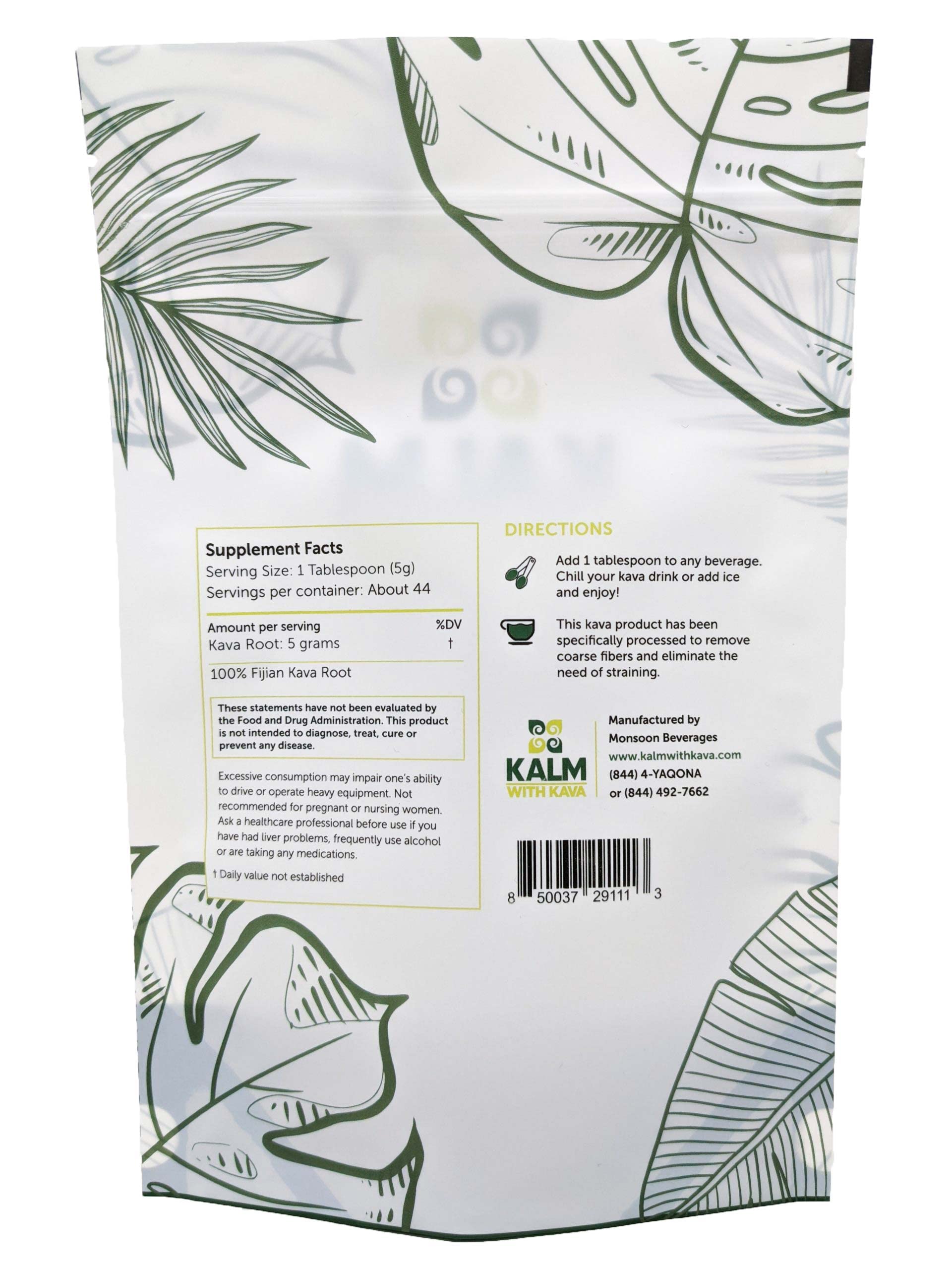 KALM primer plano del polvo micronizado mostrando textura fina y fácil disolución