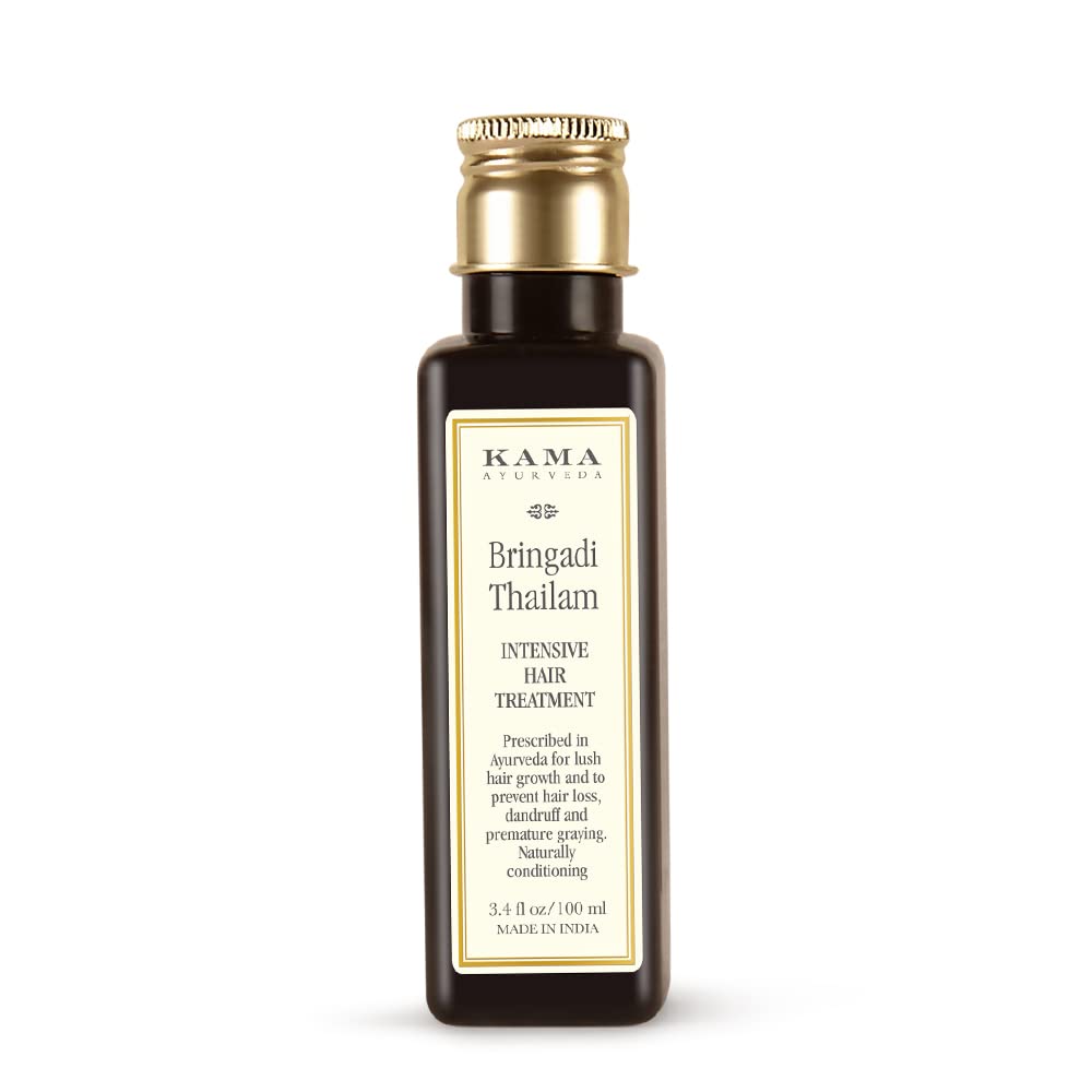 Kama Ayurveda vista frontal del envase mostrando etiqueta clara y beneficios