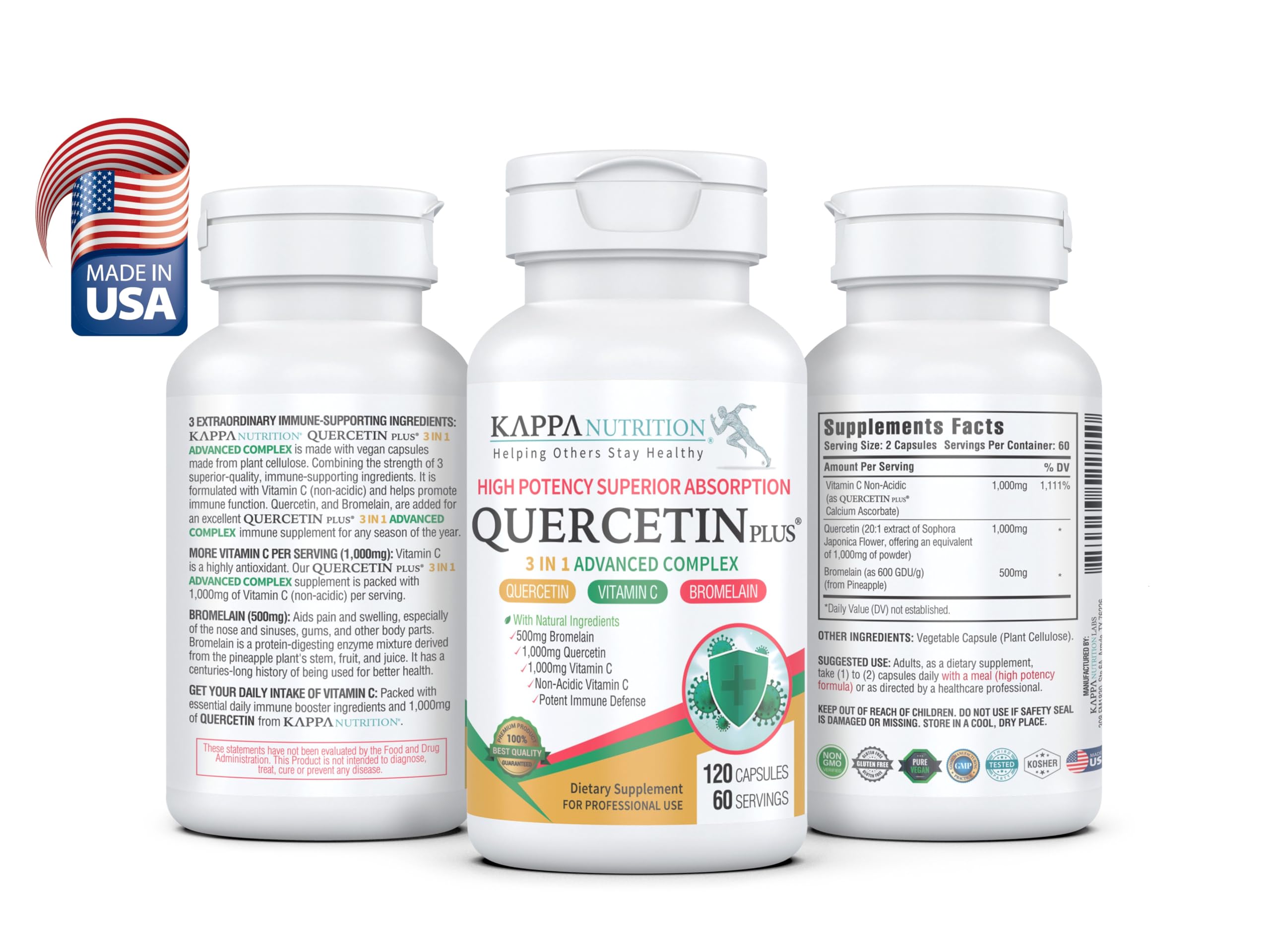 KAPPA NUTRITION cápsulas en mano que ilustran tamaño fácil de tragar