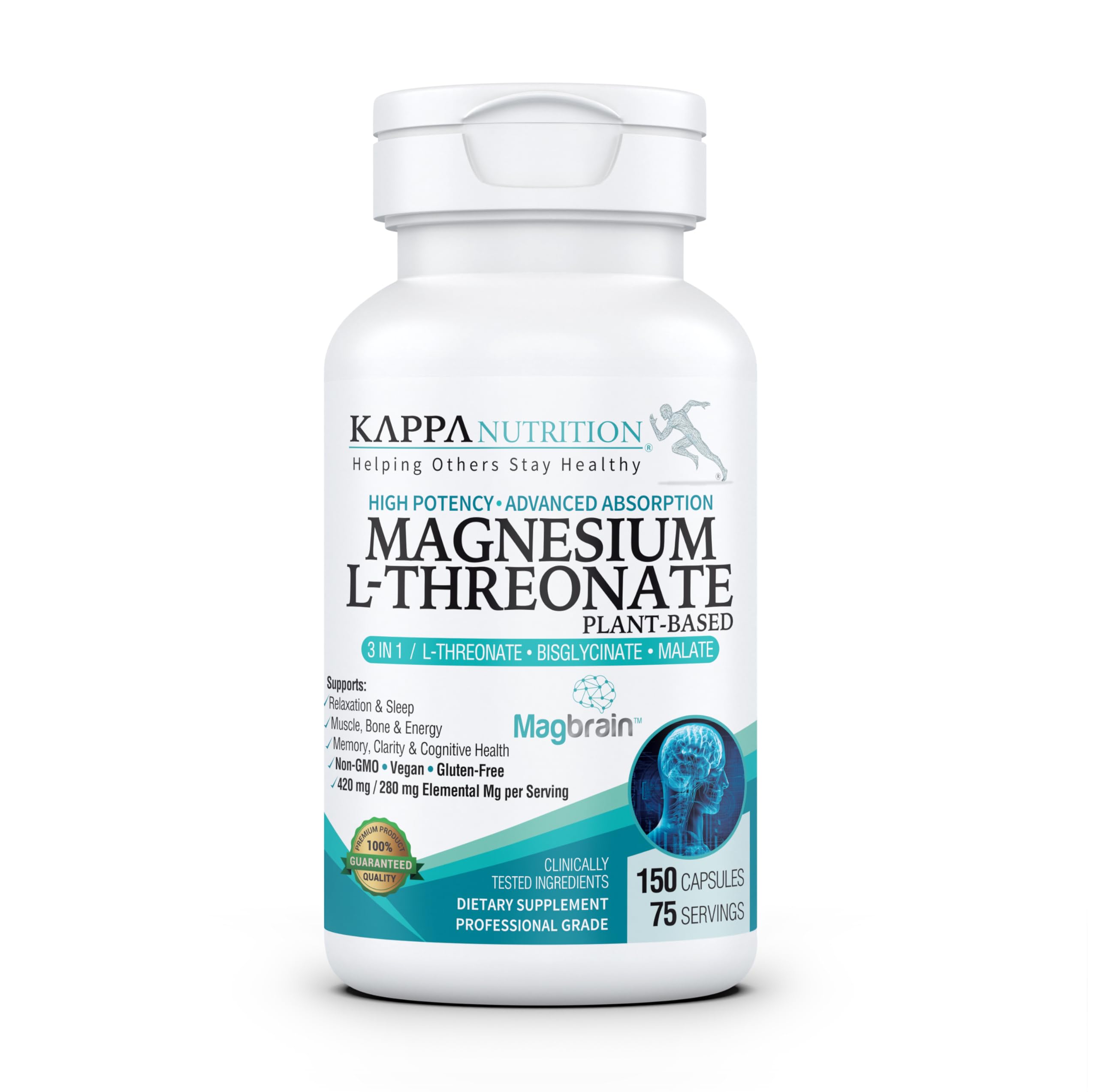 KAPPA NUTRITION envase frontal mostrando dosis y beneficios