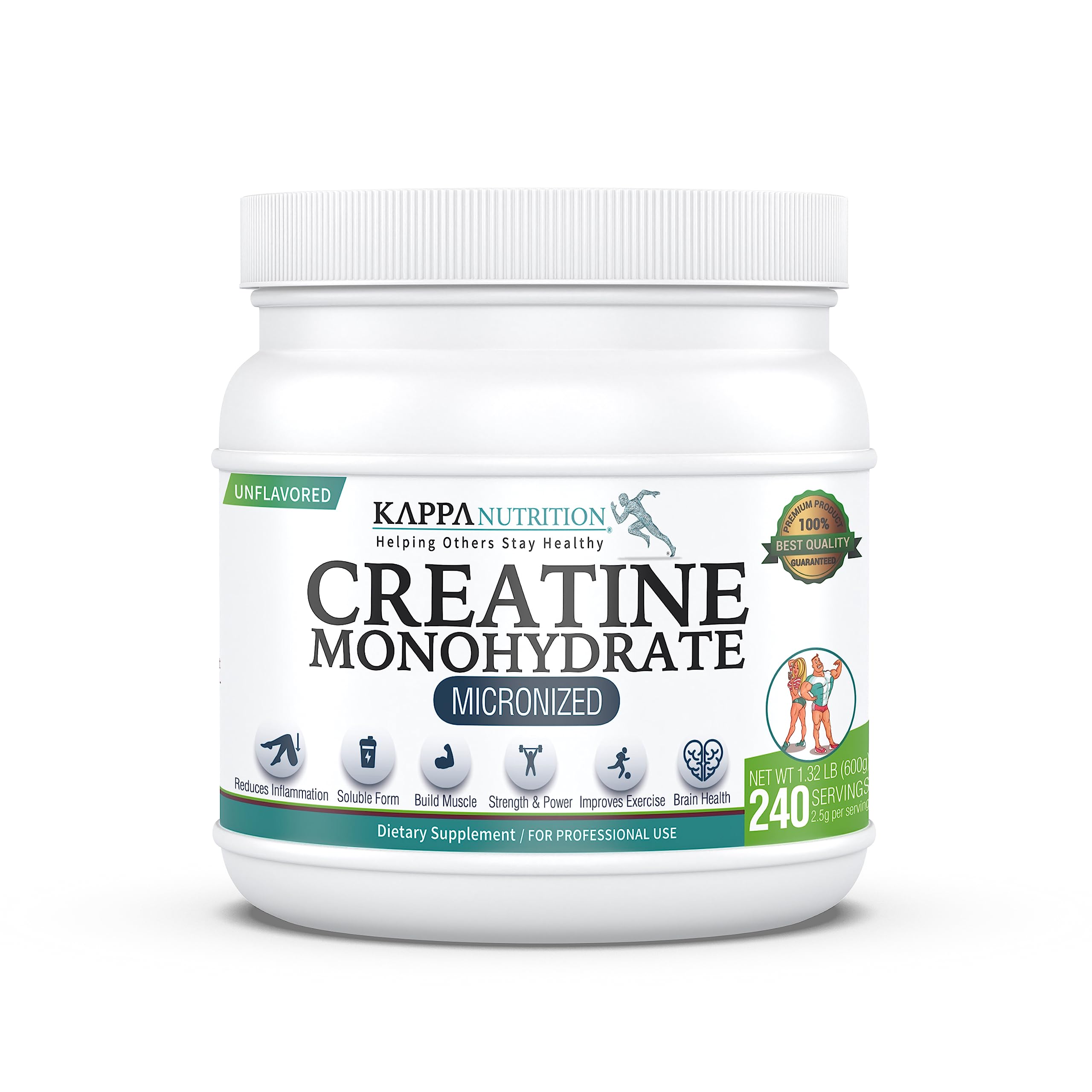 Kappa Nutrition envase frontal mostrando tamaño y servidos
