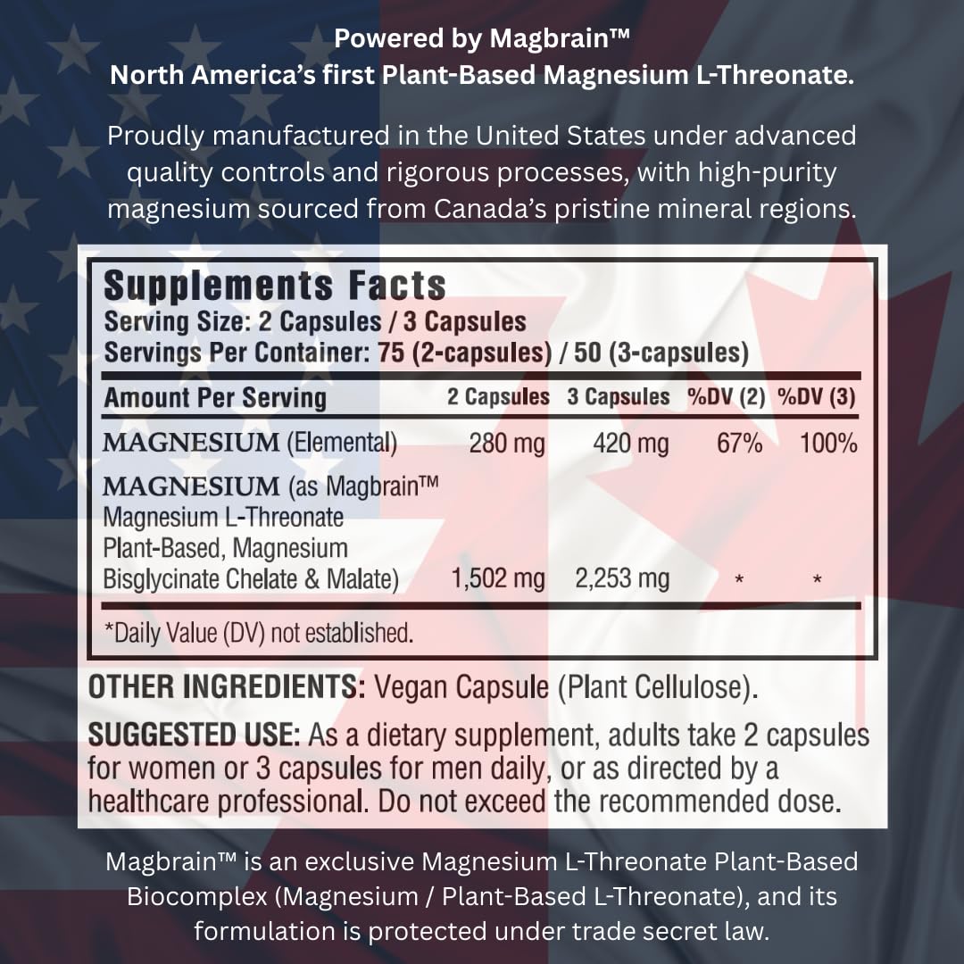 KAPPA NUTRITION etiqueta informativa con magnesio L-treonato y pureza